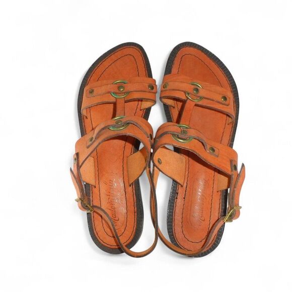 Vintage Made in Italy 1508 Leather Slingback Sandals Brown Women's 7M - Picture 11 of 11